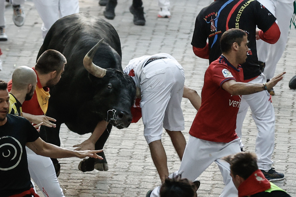 Séptimo encierro de los Sanfermines  / EFE