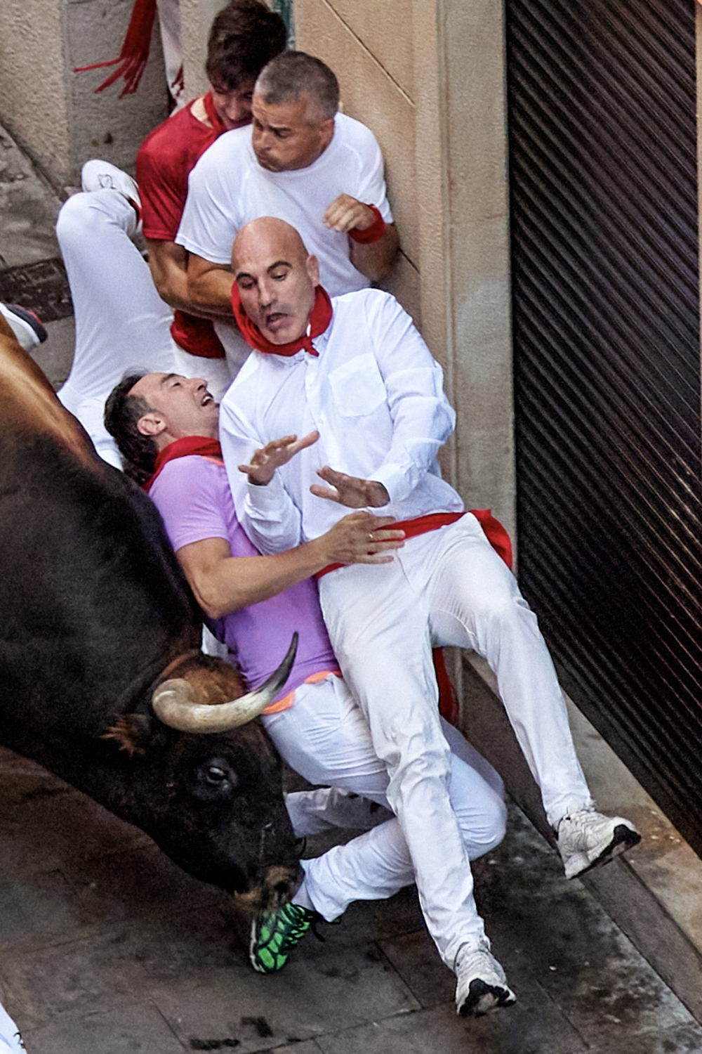 Cuarto encierro de los sanfermines 2023  / EFE