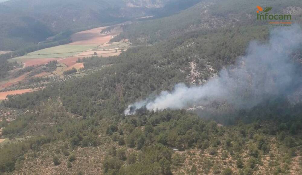 Imagen del incendio declarado este verano en Cardenete.