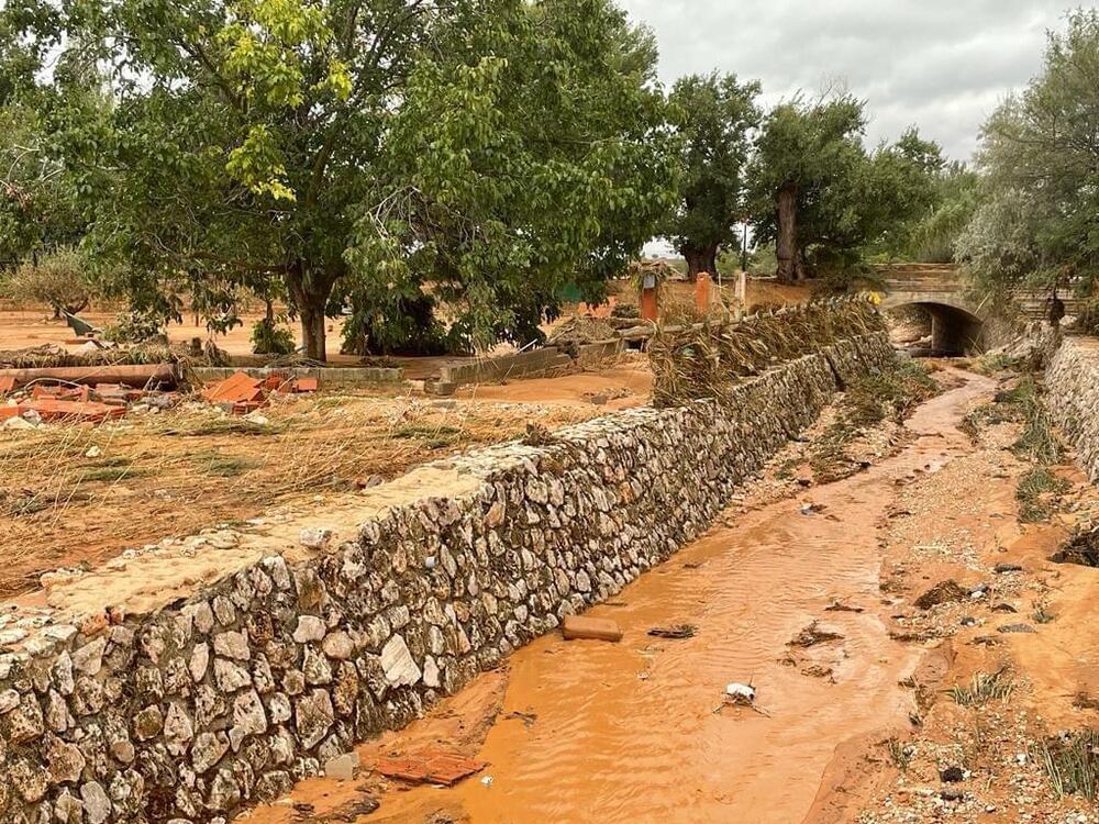 La DANA genera estragos y causa el caos en Buenache de Alarcón   / B. PRIETO