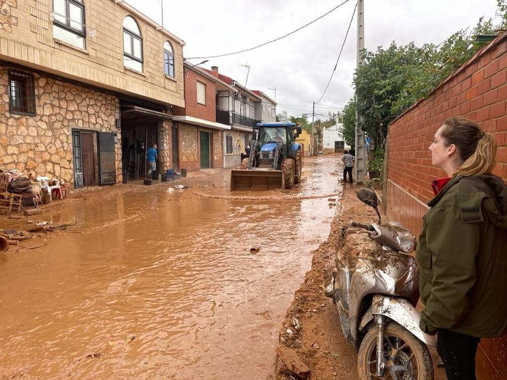 La DANA genera estragos y causa el caos en Buenache de Alarcón   / B. PRIETO