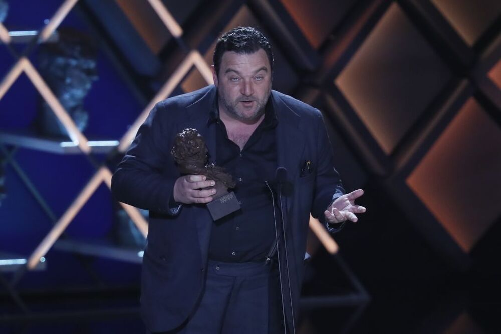 El actor francés Denis Menochet tras recibir el premio a 