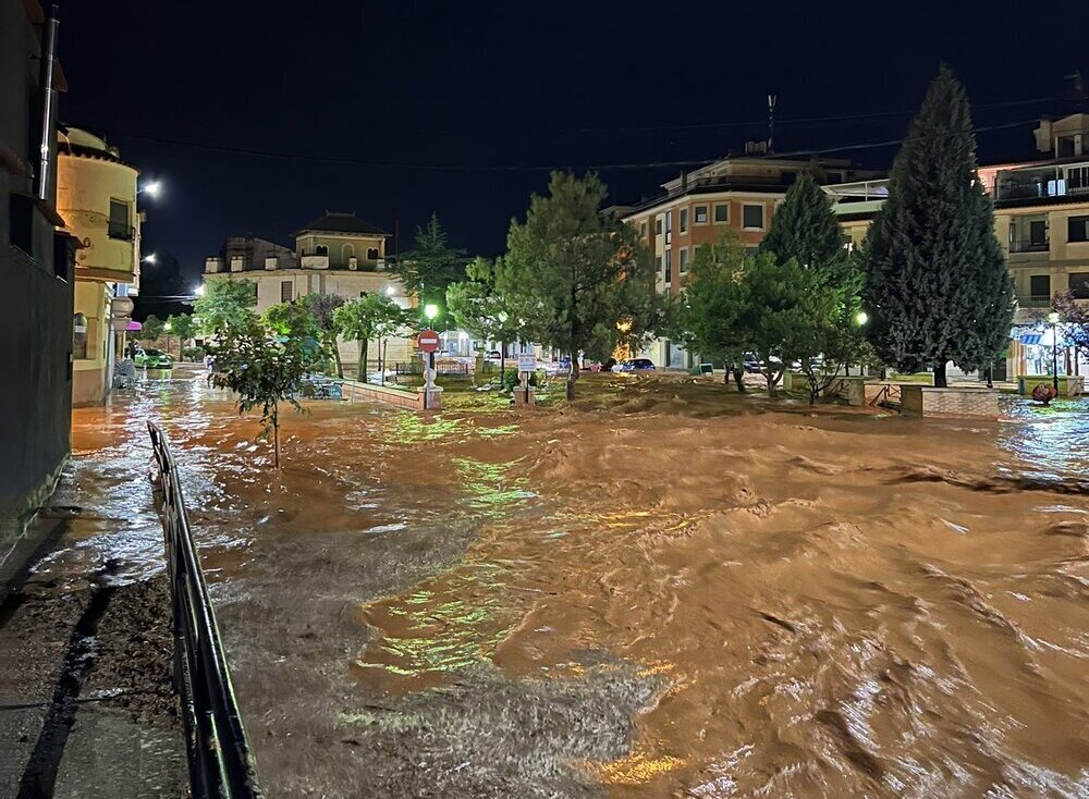 Las fuertes lluvias castigan a Motilla del Palancar