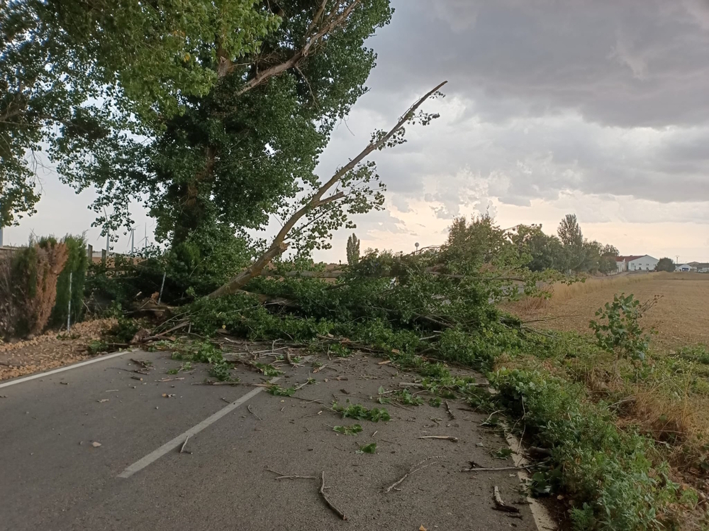 Una fuerte tormenta causa daños en Graja de Iniesta