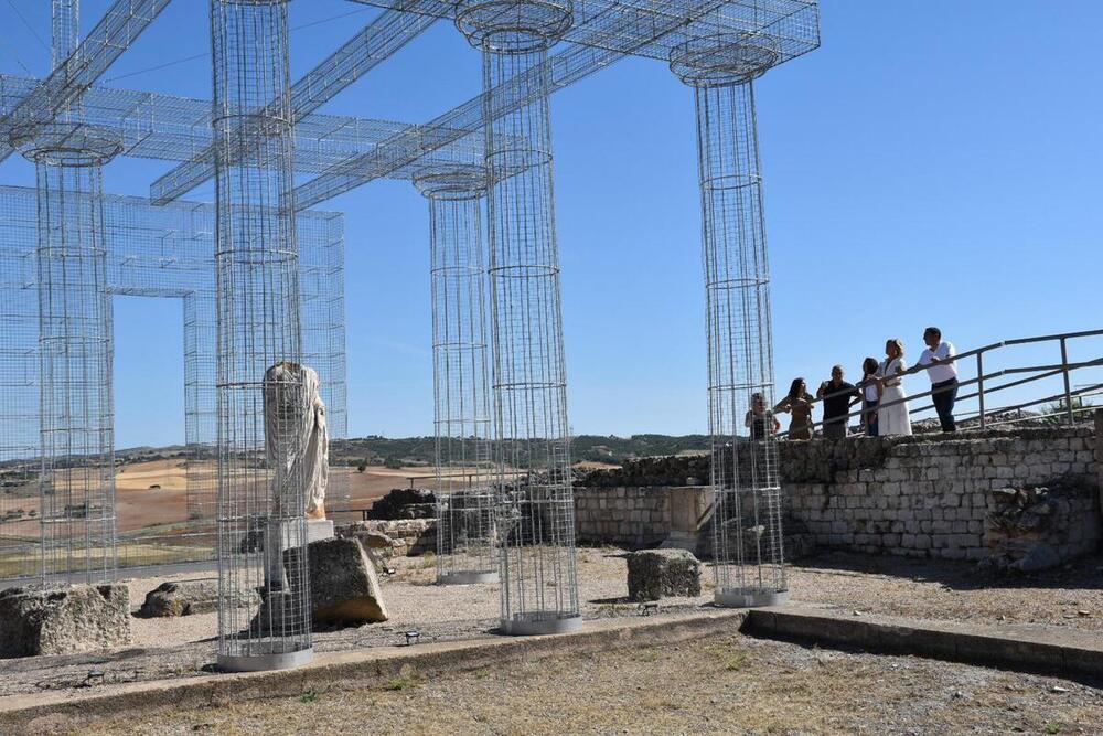 La Diputación renueva el graderío del anfiteatro de Segóbriga