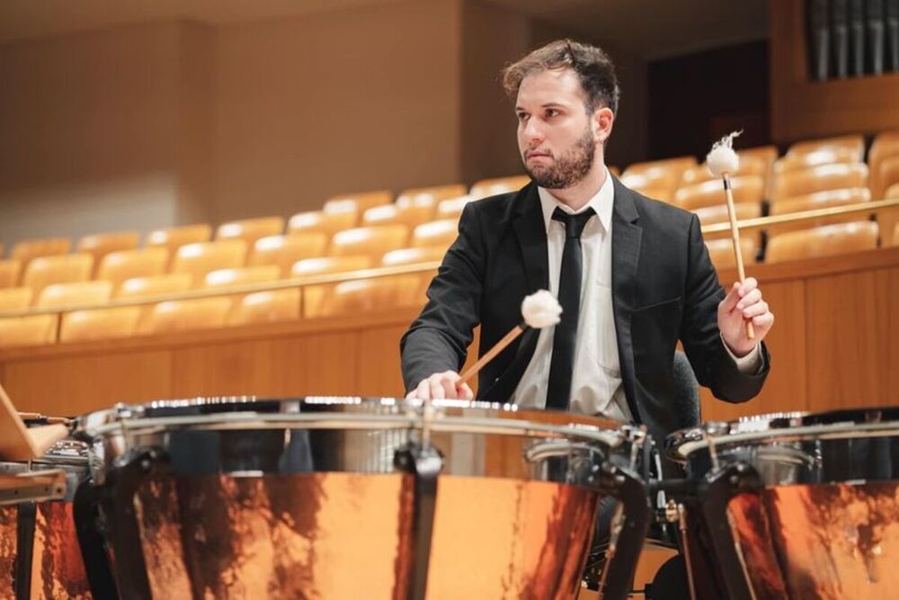 Pablo Navarro inició hace unos meses el máster en percusión y timbales en la localidad neerlandesa de Maastricht. 