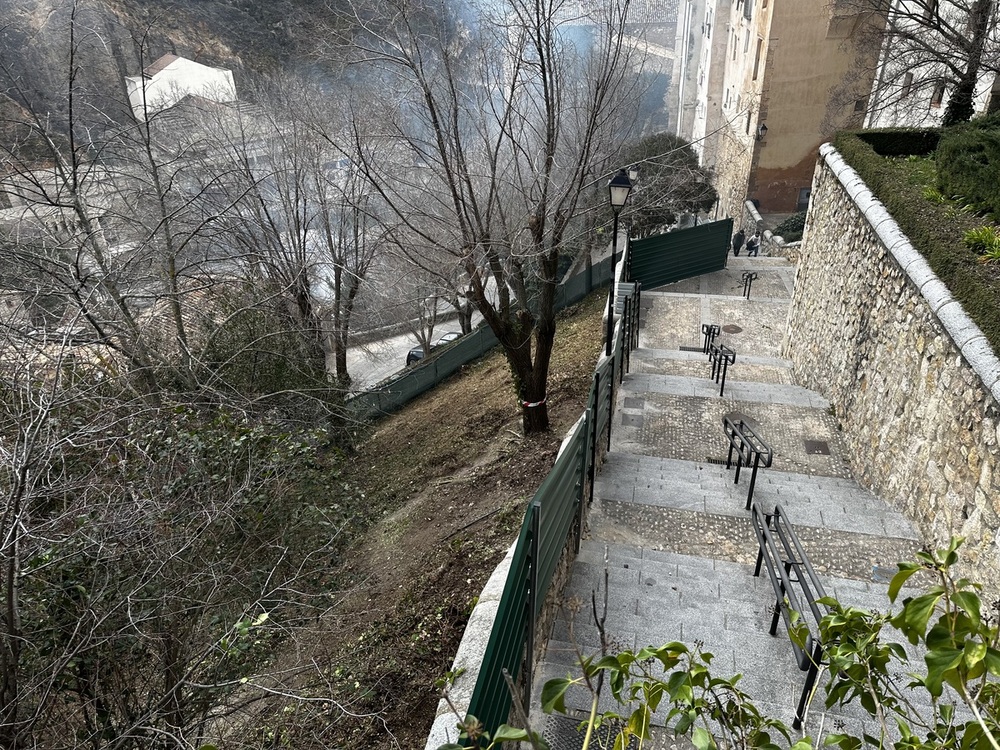 Aspecto que presentan en la actualidad las escaleras de la calle Santa Catalina.