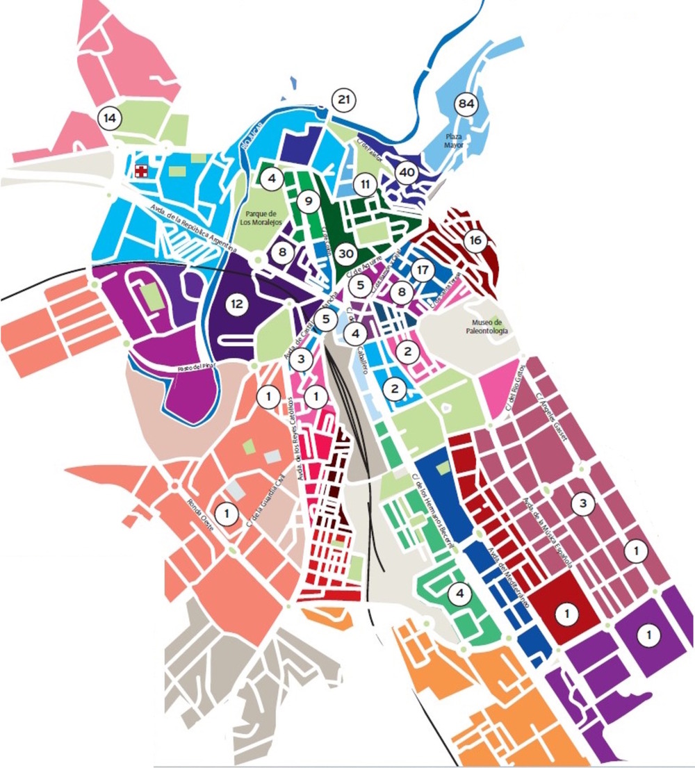 Distribución de las viviendas turísticas en Cuenca capital, según el INE.