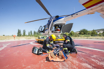 Herido un trabajador de una bodega de Casas de Fernando Alonso