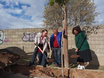 El Ayuntamiento ‘pinta’ de verde algunas zonas del municipio