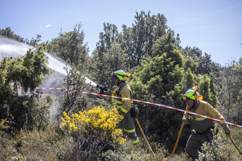 Declarado un incendio forestal en Fuentelespino de Moya