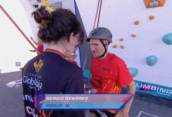 Sergio Aznárez, campeón de España de Paraescalada