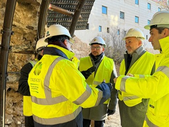 Dolz visita las obras del Puente de la Trinidad