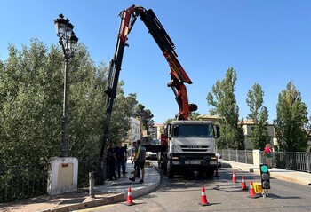 Cortes al tráfico en el puente de San Antón