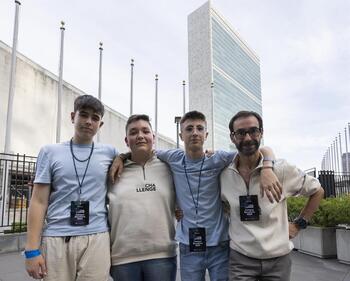 Tres estudiantes de Cuenca acuden a la sede de la ONU