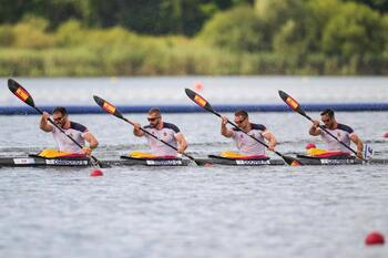 Craviotto, Arévalo, Cooper y Germade, bronce en el K4 500